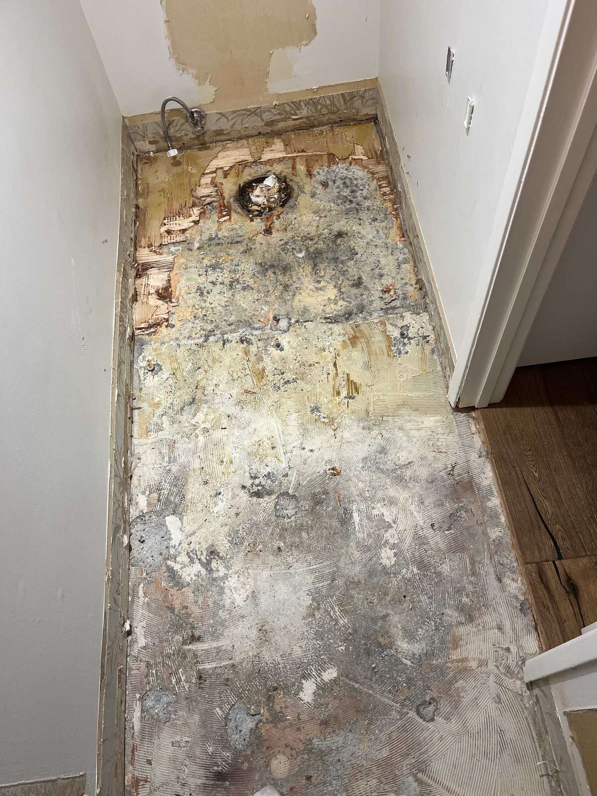 Wood floor removed